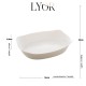 Travessa 34cm Por 25cm 7,5cm Altura De Vidro Opalino Carine White